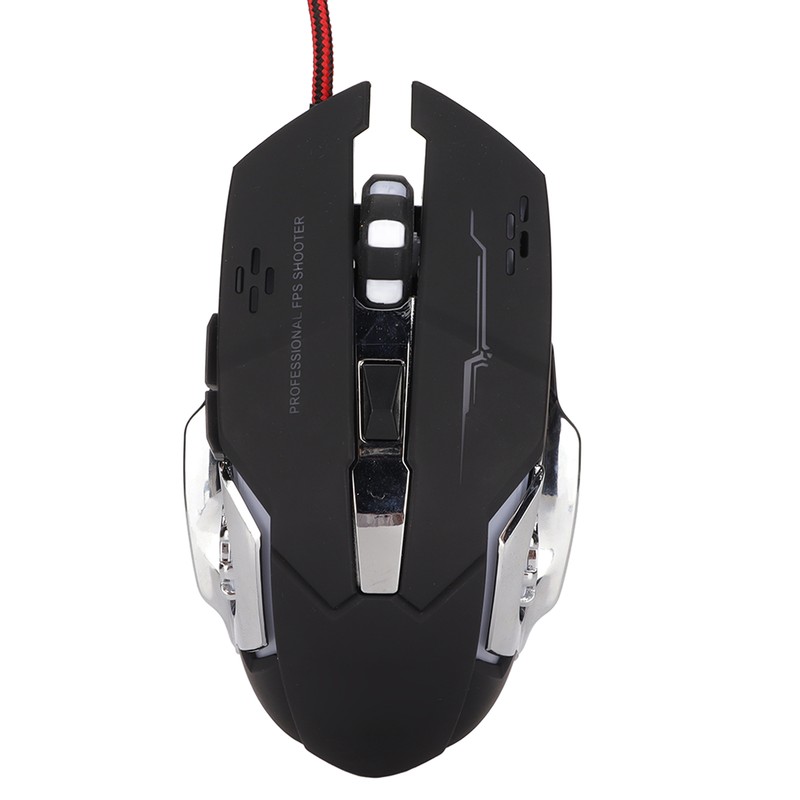 RGB Wired Gaming Mouse Side Key Design 1200DPI RGB Breathing
