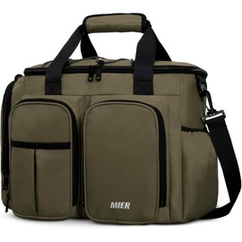 MIER Lunch Box for Men Heavy Duty Insulated Lunch Bag 20 Cans Large Leakproof Soft Cooler Bags with Multiple Pockets for Picnic Work Travel (Army Green)