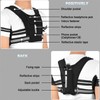 Running Vest Phone Holder Reflective Running Vest with Water Bottles