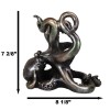 Ebros Silver Octopus Wine Holder 7.5 Inch Tall Tabletop Bar