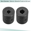 sourcing map Flexible Coupling Shaft 12 mm to 16 mm