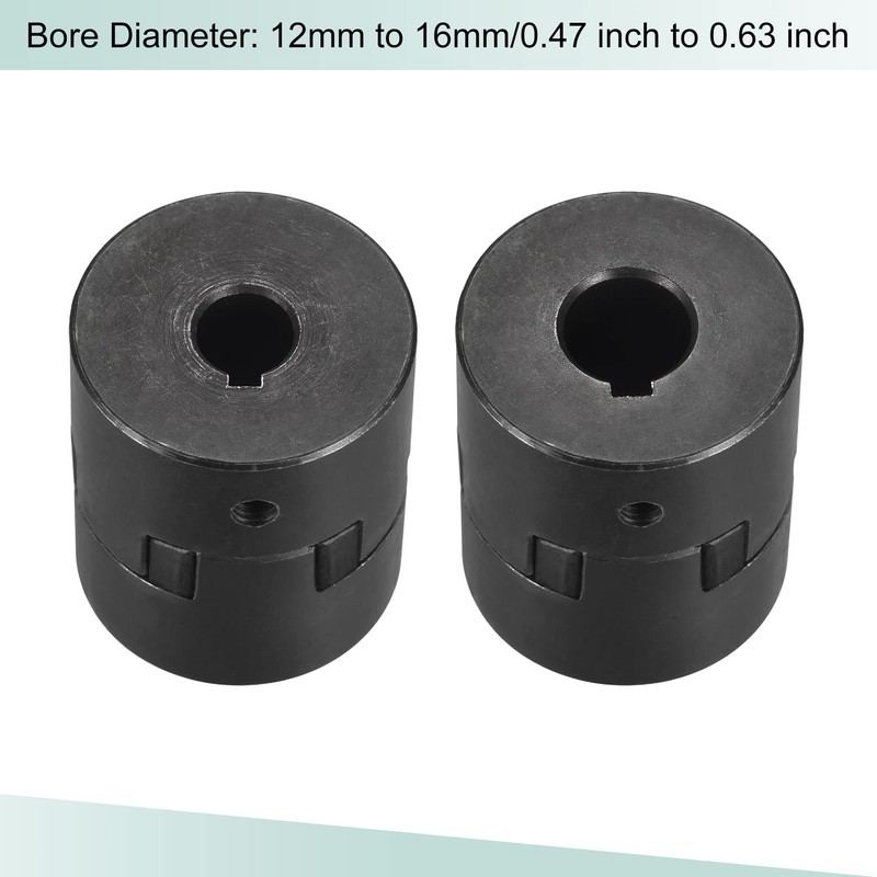 sourcing map Flexible Coupling Shaft 12 mm to 16 mm