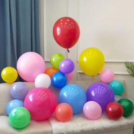 Ainmto Pack of 15 18 Inch Balloons, Black, Large Helium Balloons for Birthday, Weddings
