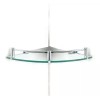 ArgenMex Set Baño 4 Repisas Esquineras Cristal + Toallero Doble