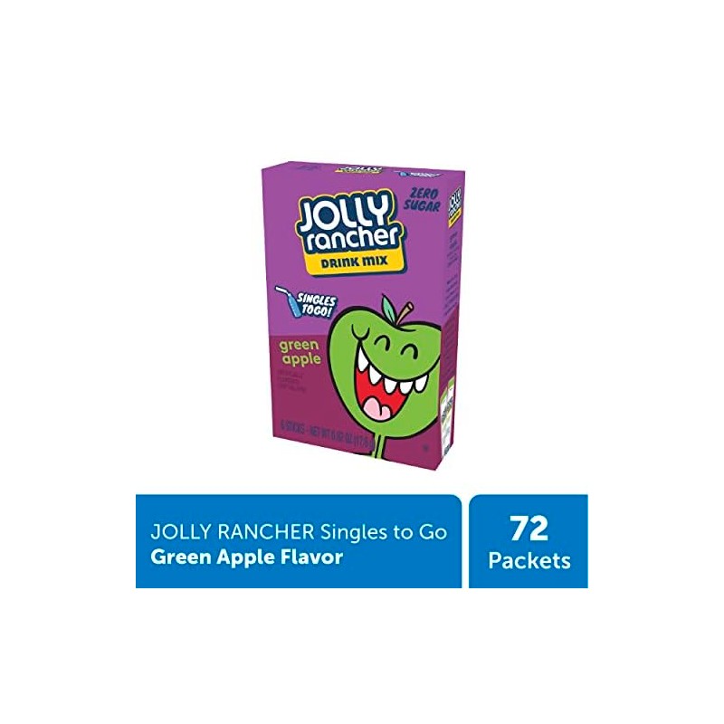 SINGLES TO GO! Jolly Rancher Green Apple, 6 Boxes with