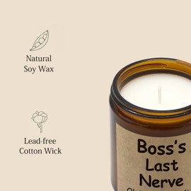 Lihome Boss Gifts for Women - Boss Day Gifts, Gifts for Boss, Natural Soy Wax Vanilla Coconut Candle(7oz)
