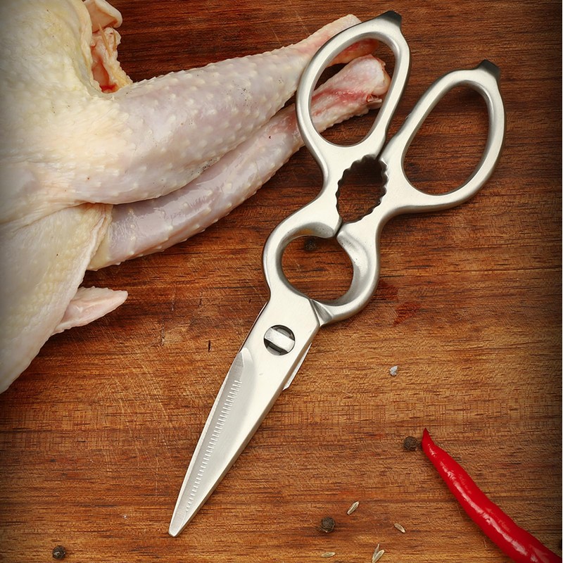 Stainless Steel Kitchen Shears Heavy Duty Full-steel Forged Metal Scissors