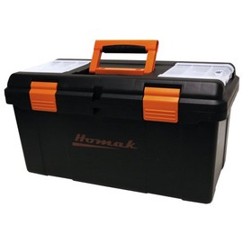 HOMAK BK00122006 22-Inch Black Plastic Tool Box
