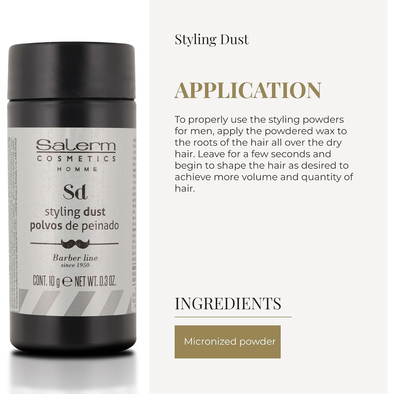 Salerm Cosmética Homme Sd Styling Dust Polvo de Peinado Hombre