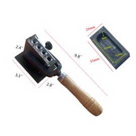PTKTLAM 2 in 1 Reversible Wire Plate Ingot Mold,4 Square Hole Size for Melting Casting Refining Gold Silver Copper Aluminum Brass Precious Metals(OS-YF)