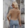 SECRETEYARD Womens Tie Front Cardigan Long Sleeve Rib Knit Shrug
