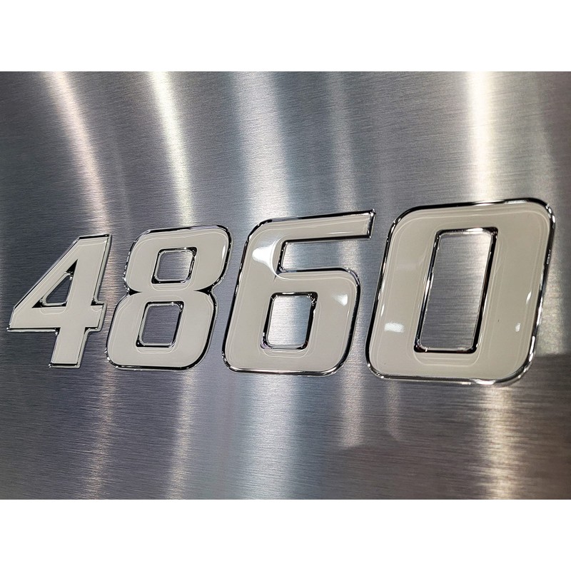 Domed 3D Boat Registration Numbers and Letters Sport Series (White