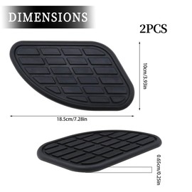 LEEQ Motorcycle Tank Pads Rubber Motorcycle Fuel Tank Traction Pad Protector Vintage Universal Knee Joint Tank Sticker Tank Protection Caps Tank Protection Hoods, Black