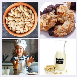 Wilderness Poets, Organic Blanched Almonds - Whole California-Grown Almond Nuts with No Skins - 2 Pound (Pack of 1)