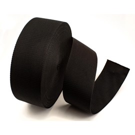 Country Brook Design - 3 Inch Black Heavy Polypropylene (Polypro) Webbing, 25 Yards