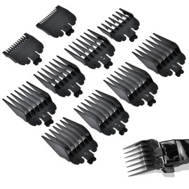 Xiciki 10PCS Hair Clipper Guards, Clipper Comb Set with 10 Sizes (1.5mm-25mm), Compatible with Wahl Clipper Guards, Limit Comb Hair Cutting Guide, Clipper Guards for Many Wahl Clippers