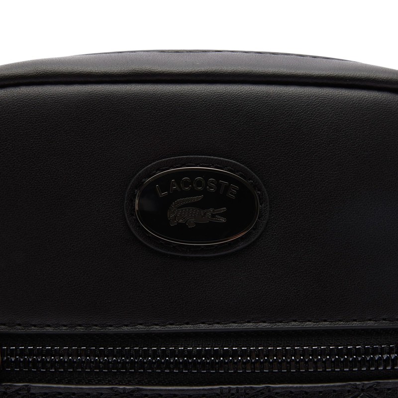 Lacoste Men's Vertical Camera Bag, Black, One Size