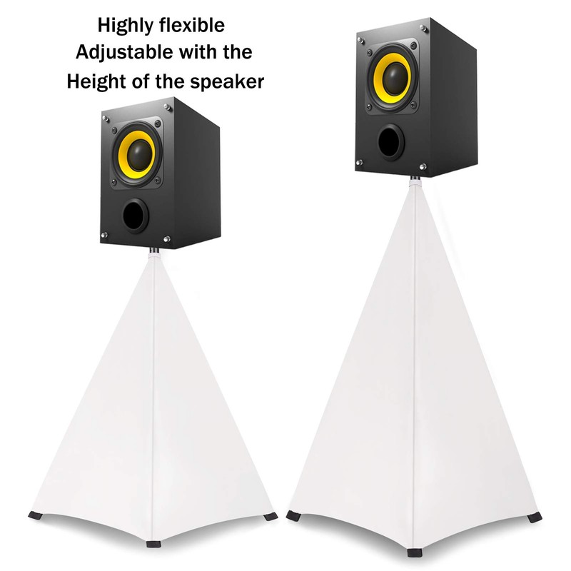 Dofilachy Speaker Stand Cover - Universal Fit, Fabric, White, XW21