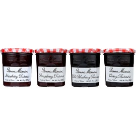 Bonne Maman Preserves, Variety Pack (Strawberry, Raspberry, Wild Blueberry, Cherry), 13 Ounce Jars (Pack of 4)