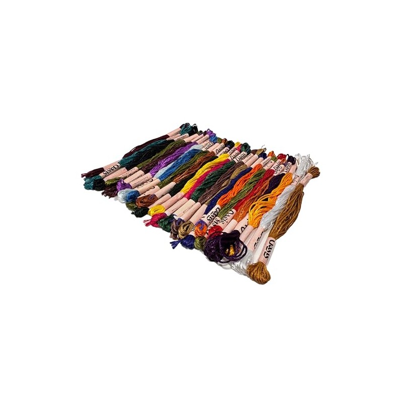 Pack of 25 Multi Colours Oasis Large Silk Skeins Threads