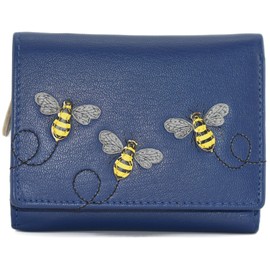 Mala Leather Suri Collection Small Ladies Leather Purse RFID Blocking 3611_92 Blue