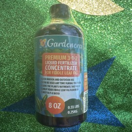 Gardenera Premium 3-1-2 Liquid Fertilizer Concentrate For Fiddle Leaf Fig 8oz.