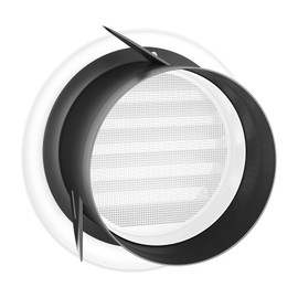 4 inch Soffit Vents, ABS Air Vent Cover Round Vent with Built-in a Fly Screen for Bathroom Office Home(ø100mm) (4 inch)
