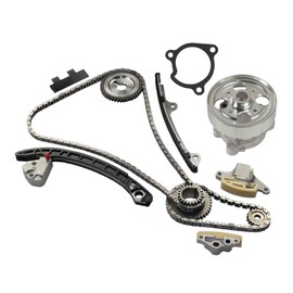 MPLUS Timing Chain Kit 9-4212SA with Water Pump Compatible with 2007-2009 Nissan Altima 2.5L, 2008-2013 Nissan Rogue 2.5L, 2007-2012 Nissan Sentra 2.5L 2500CC L4 DOHC and More Engine QR25DE
