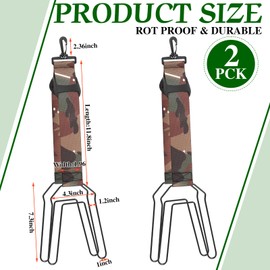 Wowangce 2 Pcs Duck Strap Game Carrier Duck Hunting Tote Holder Duck Lanyard Hunting Accessories for Ducks Birds Waterfowl, Double Metal Loop