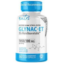 Nature's Fusions- “GlyNAcet NAC Supplement NAcetil Cisteine Ethyl Ester 20 veces más biodisponible que GlyNAc Glycin