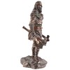 Veronese Viking with Two Axes Made of Artificial Stone Bronzed