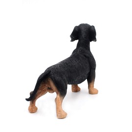 Comfy Hour Doggyland Collection, Miniature Dog Collectibles 7” Standing Dachshund Figurine, Realistic Lifelike Animal Statue Home Decoration, Black, Polyresin