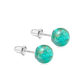 925 Sterling Silver Stud Earring for Women Firefly Bead Earring Murano Jewelry Hypoallergenic Earring for Women Bridesmaid Gift