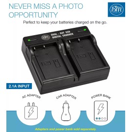 BM EN-EL9A Dual Bay Battery Charger for Nikon D5000, D3000, D60, D40, D40X SLR
