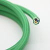3 m Textile Cable Green Plain Colours 3 x 0.75