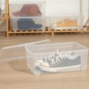 novelinks 6 Qt Storage Box Clear Plastic Stackable Bin with