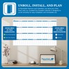 Blue Dry-Erase 12-Month Horizontal Wall Calendar 24" H X 36"