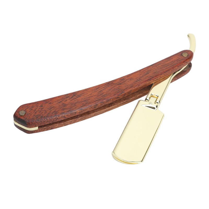 Foldable Beard Clipper Holder Wooden Handle Men Manual Beard Trimmer