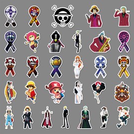ONE Piece Stickers 100Pcs for Water Bottles Laptop Computer Skateboard, Cute Sticker Gift for Kids Teens Waterproof