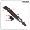 KOTARBAU® Hasp 250mm Security Hasp Powder Coating Device Padlock Steel