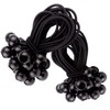 50 Bungees with Ball in Black, Expander Attachment for Tarpaulins,