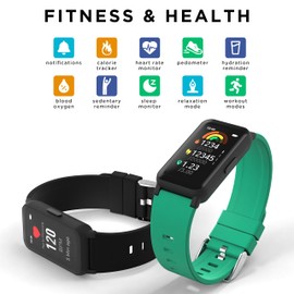 iTouch Smart Watch Fitness Tracker - 1.47" Touch Screen, IP68 Water Resistant, Heart Rate Monitor, Activity Tracker, GPS, 96 Sports Modes, 100+ Watch Faces, Pedometer, Android & iOS (Renewed)
