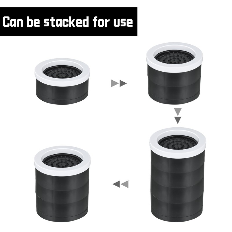 Wensdr 4 Packs 1.7-2.2" Adjustable Furniture Risers Anti Slip Rubber
