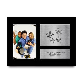 HWC Trading A4 Zach Braff Sarah Chalke & Donald Faison Scrubs JD, Elliot, Turk Gifts Printed Signed Autograph Picture For TV Show Fans