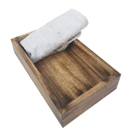 Antique Brown Guest Towel and Bathroom Organizer Luxury Tray Handcrafted Vanity 10 X 6