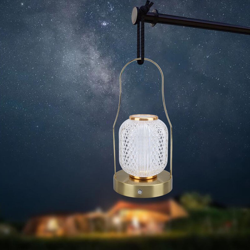 Cordless Rechargeable Lantern LED Table Lamp 3600mAh Battery Operated Stepless