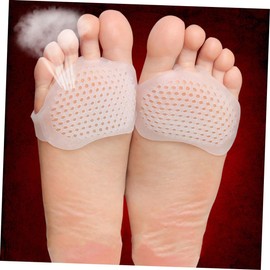 Healeved 12pcs Forefoot Toe Insoles Anti-pain Foot Pads for High Heels Cushioned Metatarsal Sleeves for Comfortable Support Alleviate Friction and Discomfort White