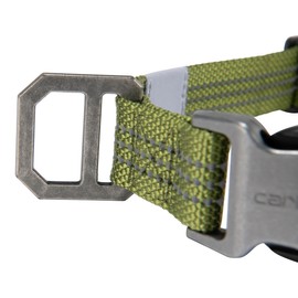 Carhartt Fully Adjustable Nylon Webbing Collars for Dogs, Reflective Stitching for Visibility, Light Moss (Nylon Webbing), Medium