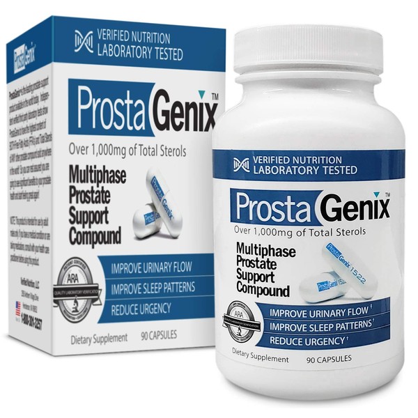 ProstaGenix Multiphase Prostate Supplement-Featured on Larry King Investigative TV Show - Over 1 Million Sold -End Nighttime Bathroom Trips, Urgency, & More. 90 Capsules