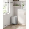 SONGMICS Kitchen Trash Can, 5.2-Gallon (20 L) Trash Bin, Stainless